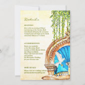 Waterverf oude Mexicaanse boog en fontein bruiloft Kaart (Achterkant)