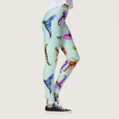 Waterverf oude petten: blauwe achtergrond. leggings (Rechts)