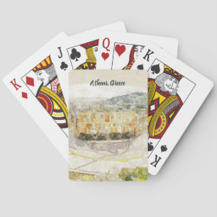 Waterverf Oude Theater van Athene Poker Cards Pokerkaarten