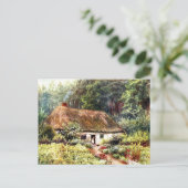 Waterverf oude  Victoriaans Bossen Briefkaart (Staand voorkant)