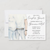 Waterverf Ouders die het Baby shower van een paar  Kaart (Voorkant)