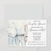 Waterverf Ouders die het Baby shower van een paar  Kaart (Voorkant / Achterkant)