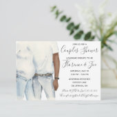 Waterverf Ouders om het Baby shower van Paar Invi  Kaart (Staand voorkant)