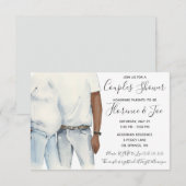 Waterverf Ouders om het Baby shower van Paar Invi  Kaart (Voorkant / Achterkant)