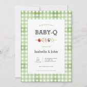 Waterverf Outdoor Barbecue Baby shower Uitnodiging (Voorkant)