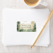 Waterverf Outdoor Woodland Trees Rustic Forest Etiket (Insitu)