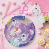 Waterverf Outer Space Paper Borden Papieren Bordje (Feest)