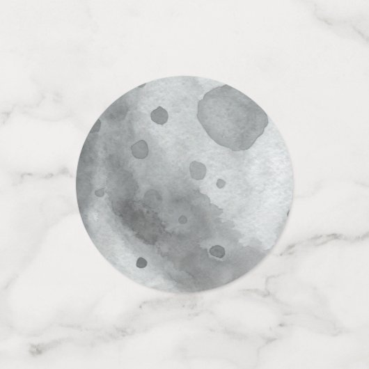 Waterverf Outer Space verjaardagsfeestje Confetti (Kleine voorkant)