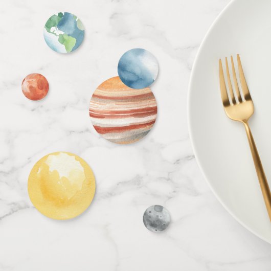 Waterverf Outer Space verjaardagsfeestje Confetti (Groep)