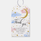 Waterverf over de maan Gender onthullen Cadeaulabel (Voorkant)