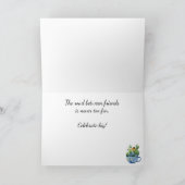 Waterverf Over de Miles Vriend Gelukkig Verjaardag Kaart (Binnen)