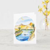 Waterverf over de Nijl in Egypte Kaart (Gele Bloem)