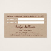 Waterverf over de verwijzingskaart voor kraftpapie visitekaartje (Achterkant)