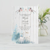 Waterverf over het houtwacht tijdens de winter kaart (Staand voorkant)