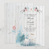 Waterverf over het houtwacht tijdens de winter kaart (Voorkant / Achterkant)