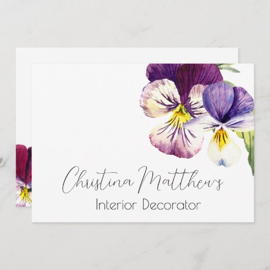 Waterverf Overtredingen op wit Kaart (Voorkant / Achterkant)