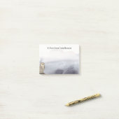 Waterverf Owl Blue Clouds - Aangepast Post-it® Notes (Op bureau)