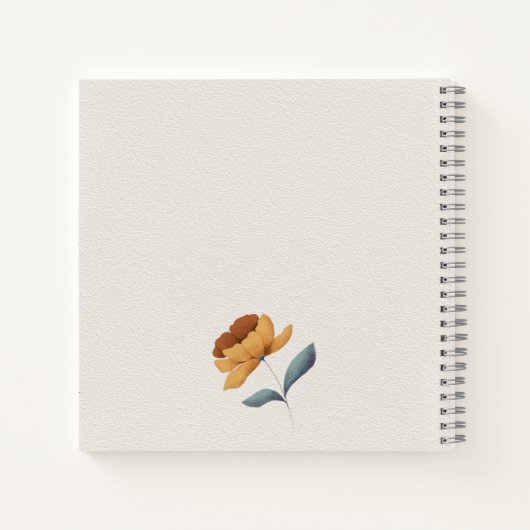 Waterverf Owl Floral Wreath Notitieboek (Achterkant)