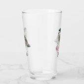 Waterverf Owl | Jouw namen toevoegen Glas (Rechts)