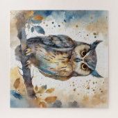 Waterverf Owl Legpuzzel (Horizontaal)