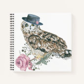 Waterverf Owl Notitieboek (Voorkant)