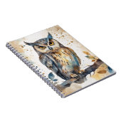 Waterverf Owl Notitieboek (Rechterzijde)