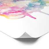 Waterverf Owl Poster (Hoek)