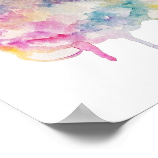 Waterverf Owl Poster (Hoek)