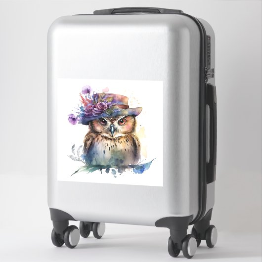 Waterverf Owl Sticker (Koffer)