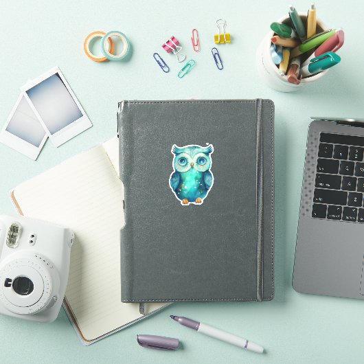 Waterverf Owl Sticker (iPad Cover)