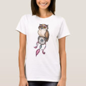 Waterverf Owl T-shirt (Voorkant)