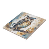 Waterverf Owl Tegeltje (Zijkant)