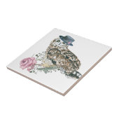 Waterverf Owl Tegeltje (Zijkant)