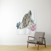 Waterverf Owl Wandkleed (In situ)