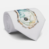 Waterverf Oyster Fine Art Stropdas (Opgerold)