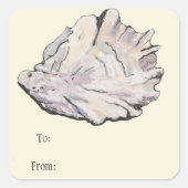 Waterverf Oyster Gift Label (Voorkant)