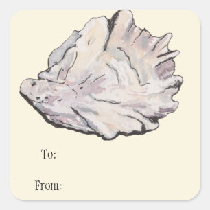 Waterverf Oyster Gift Label