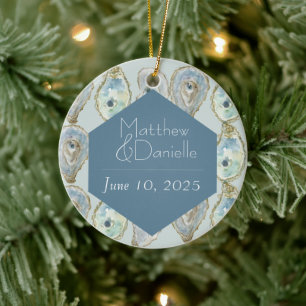 Waterverf Oyster Pattern Ornament