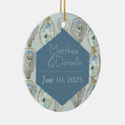 Waterverf Oyster Pattern Ornament (Rechts)