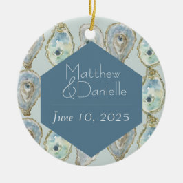 Waterverf Oyster Pattern Ornament