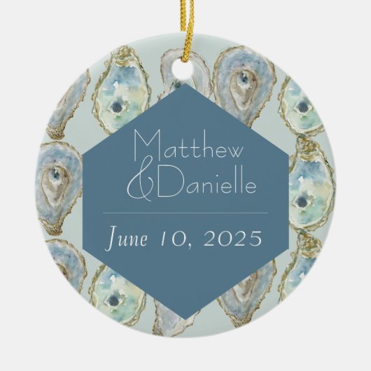 Waterverf Oyster Pattern Ornament (Voorkant)