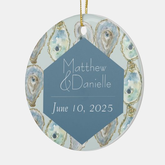 Waterverf Oyster Pattern Ornament (Links)