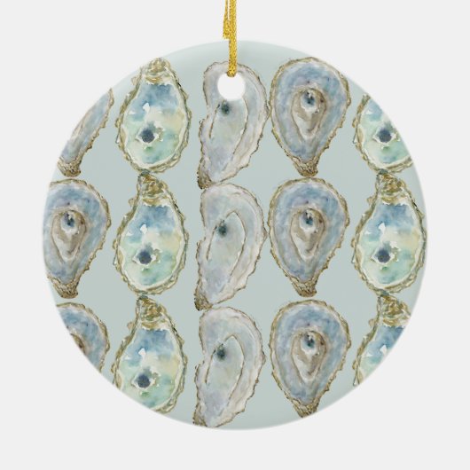 Waterverf Oyster Pattern Ornament (Achterkant)
