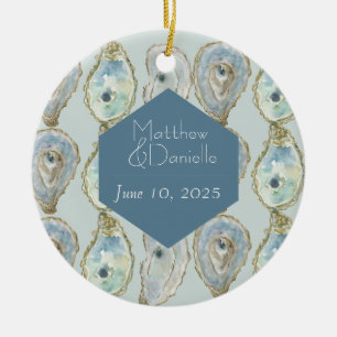 Waterverf Oyster Pattern Ornament