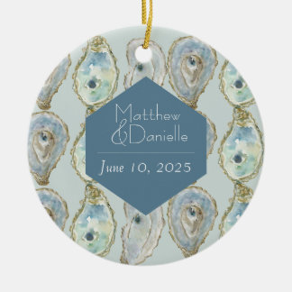 Waterverf Oyster Pattern Ornament