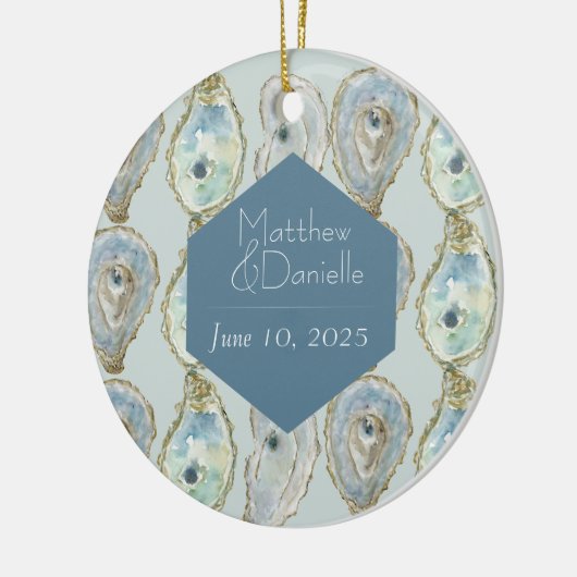 Waterverf Oyster Pattern Ornament (Links)