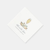 Waterverf Oyster & Pearl "Hoera voor de liefde" Servet (Hoek)