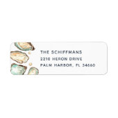 Waterverf Oyster & Pearl Return-adres Etiket (Voorkant)