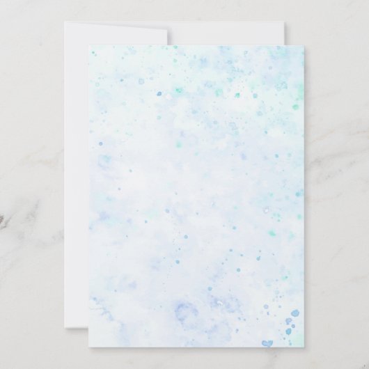 Waterverf Oyster Roast & Champagne Verloving Kaart (Achterkant)