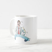 Waterverf pa in Suspenders Koffiemok (Voorkant links)